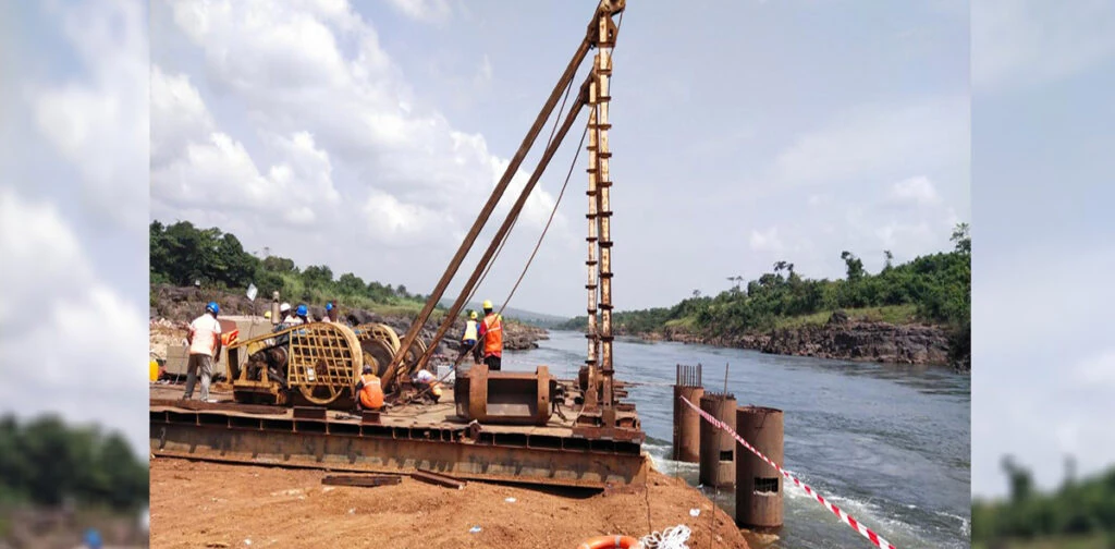 Boffa river bridge construction site