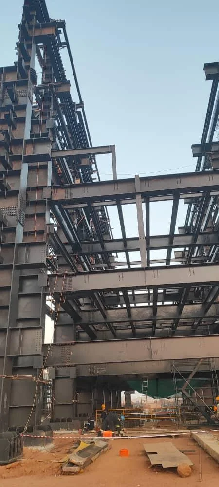 Structural steel erection for PPE Ltd, Botswana